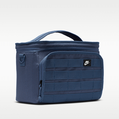 Nike Sportswear Plus Lunch Tote in Diffused Blue with zippered compartments and insulation.